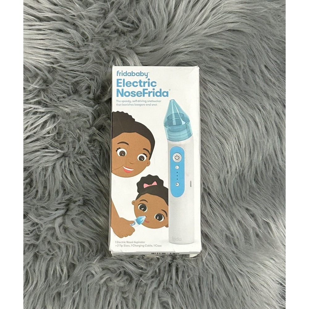 FridaBaby Electric NoseFrida Blue‎ White USB Rechargeable Nasal Aspirator NEW